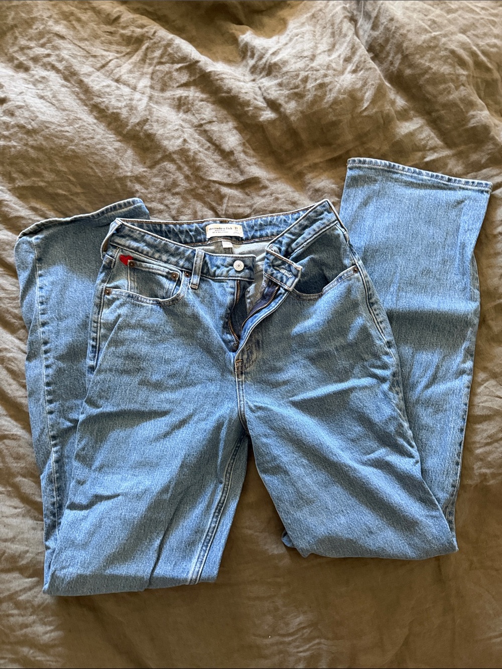 Abercrombie & Fitch medium Blue Straight-Leg Jeans